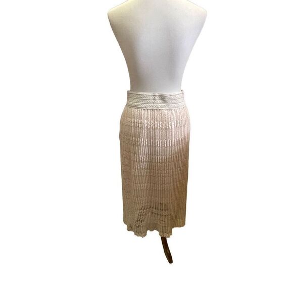 Channa Champagne Lace Fully Lined Pleated Midi/Maxi Skirt NWOT - Picture 10 of 16